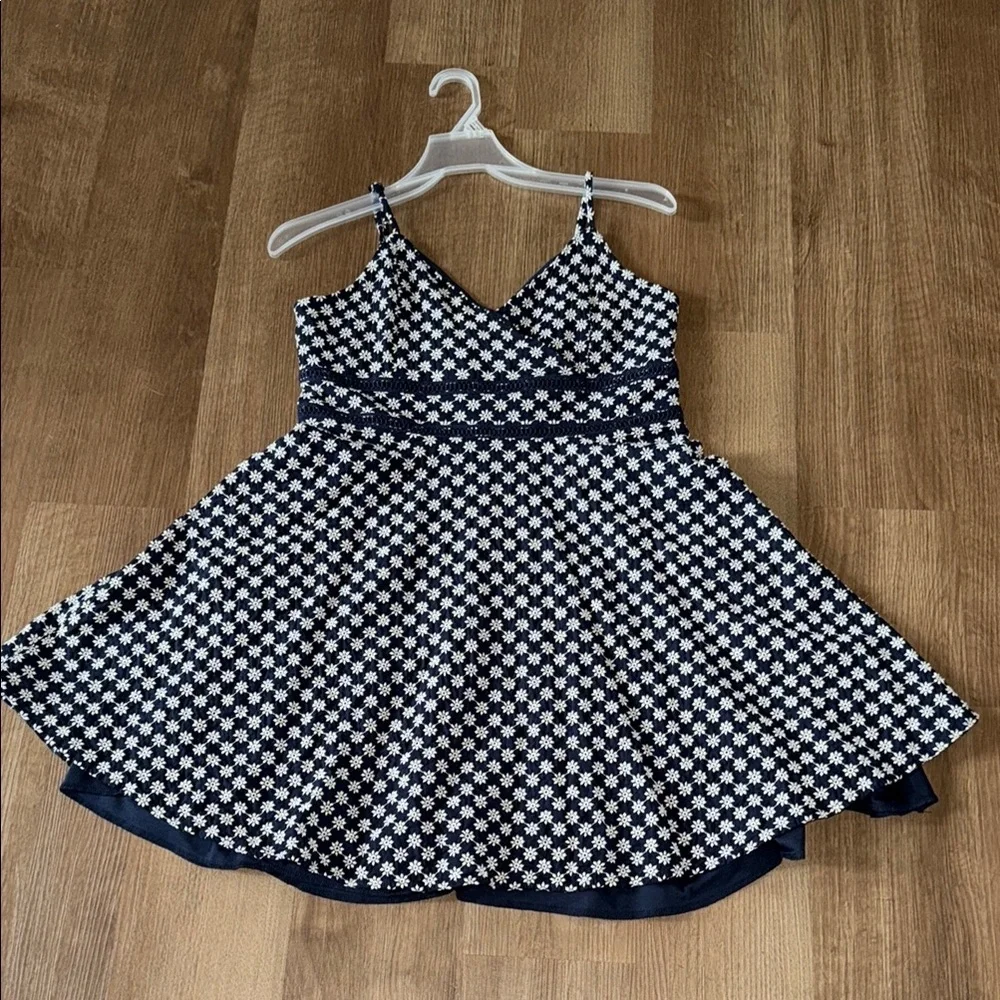 Trixxi Black and White A-Line Sundress Sleeveless